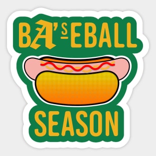 Baseball Season - Hotdog (Gold) Sticker